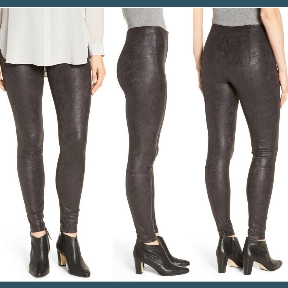 NWT Lysse‎ Buffed Faux Suede Leggings in Black [SZ Large ]